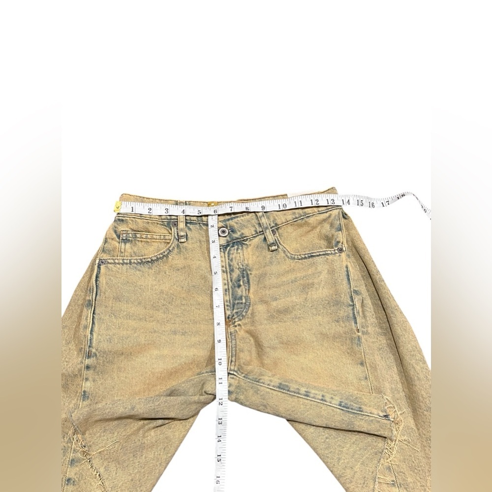 Free People We The Free Boomerang Womens Long Shorts High rise Raw Hem Size 24 - Picture 11 of 16